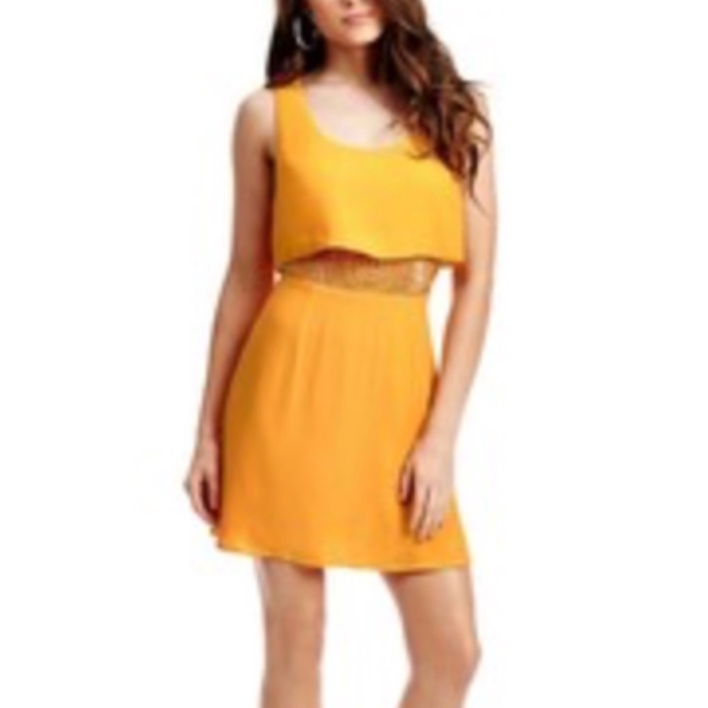 NWT Guess by Marciano Danika Yellow Dress - Picture 1 of 6